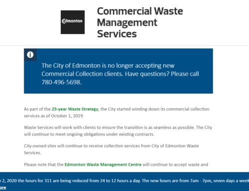 City Of Edmonton To Discontinue Bin Service